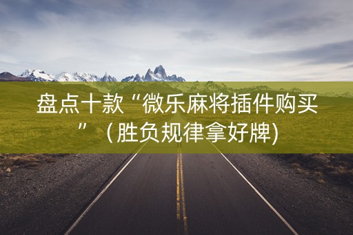 盘点十款“微乐麻将插件购买”（胜负规律拿好牌)