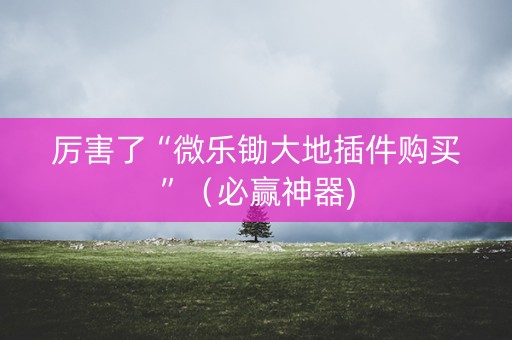 厉害了“微乐锄大地插件购买”（必赢神器)