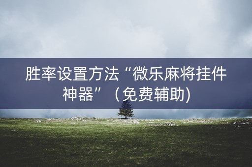 胜率设置方法“微乐麻将挂件神器”（免费辅助)