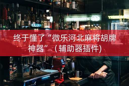 终于懂了“微乐河北麻将胡牌神器”（辅助器插件)