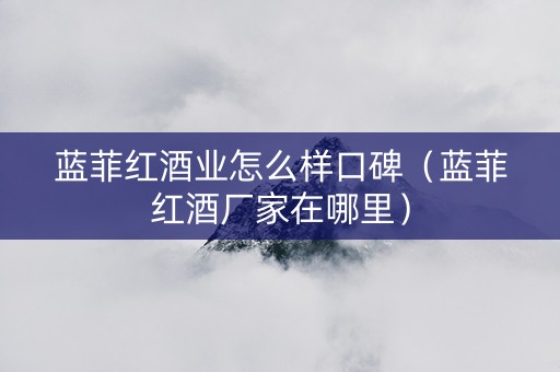 蓝菲红酒业怎么样口碑（蓝菲红酒厂家在哪里）