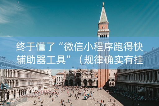 终于懂了“微信小程序跑得快辅助器工具”（规律确实有挂)