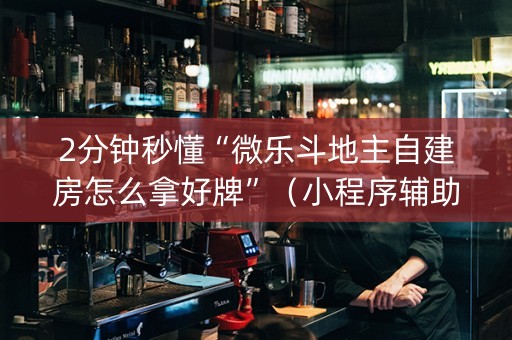2分钟秒懂“微乐斗地主自建房怎么拿好牌”（小程序辅助软件)