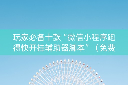 玩家必备十款“微信小程序跑得快开挂辅助器脚本”（免费辅助)