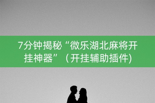 7分钟揭秘“微乐湖北麻将开挂神器”（开挂辅助插件)
