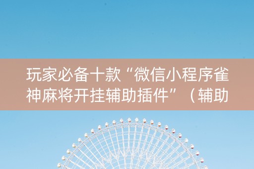玩家必备十款“微信小程序雀神麻将开挂辅助插件”（辅助器通用版)