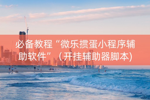 必备教程“微乐掼蛋小程序辅助软件”（开挂辅助器脚本)