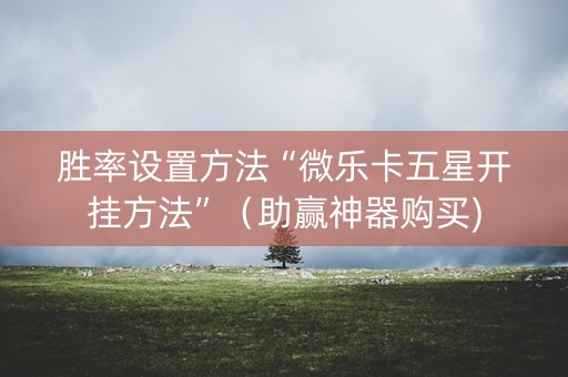 胜率设置方法“微乐卡五星开挂方法”（助赢神器购买)