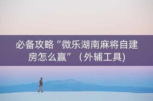 必备攻略“微乐湖南麻将自建房怎么赢”（外辅工具)