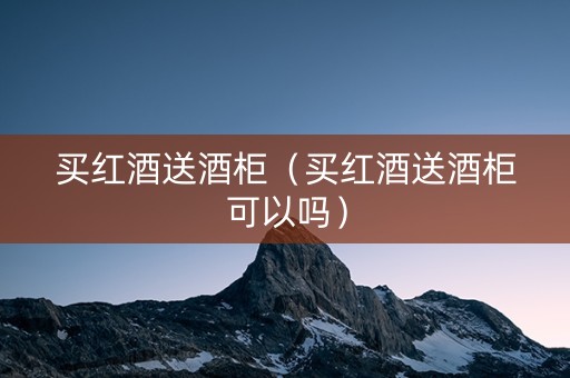 买红酒送酒柜（买红酒送酒柜可以吗）