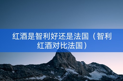 红酒是智利好还是法国（智利红酒对比法国）