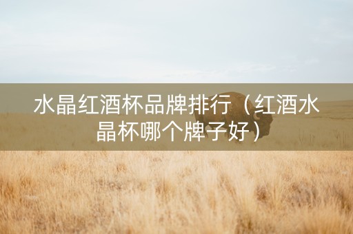 水晶红酒杯品牌排行（红酒水晶杯哪个牌子好）