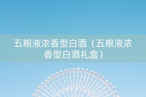 五粮液浓香型白酒（五粮液浓香型白酒礼盒）