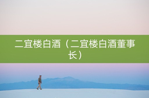 二宜楼白酒（二宜楼白酒董事长）