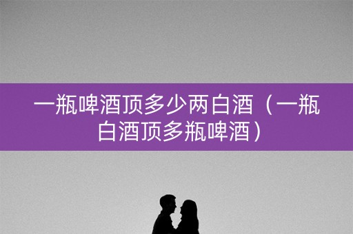 一瓶啤酒顶多少两白酒（一瓶白酒顶多瓶啤酒）