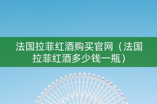 法国拉菲红酒购买官网（法国拉菲红酒多少钱一瓶）