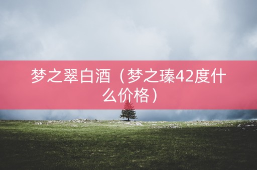 梦之翠白酒（梦之瑧42度什么价格）