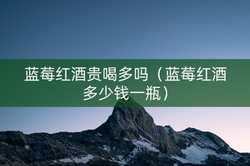 蓝莓红酒贵喝多吗（蓝莓红酒多少钱一瓶）