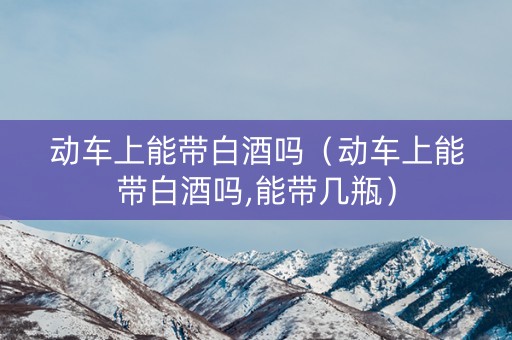 动车上能带白酒吗（动车上能带白酒吗,能带几瓶）