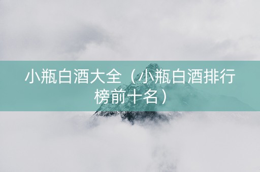 小瓶白酒大全（小瓶白酒排行榜前十名）