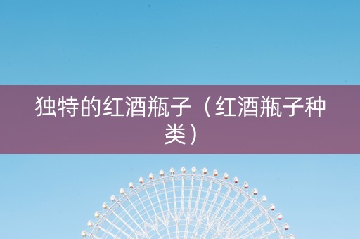 独特的红酒瓶子（红酒瓶子种类）