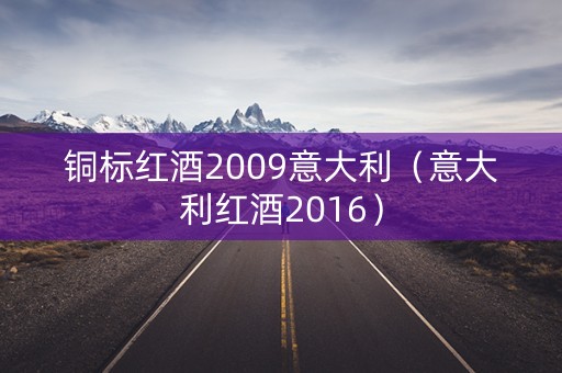 铜标红酒2009意大利（意大利红酒2016）