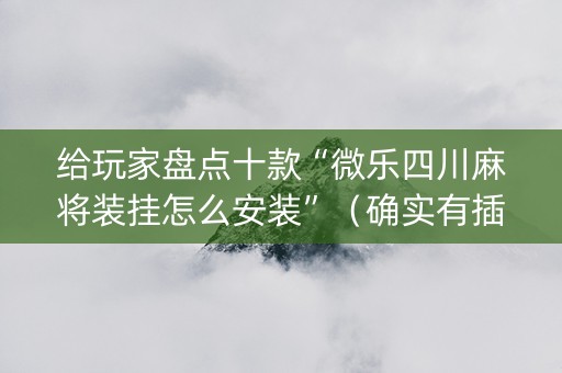 给玩家盘点十款“微乐四川麻将装挂怎么安装”（确实有插件吗)
