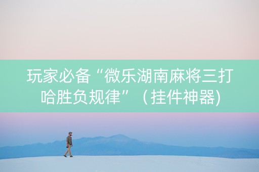 玩家必备“微乐湖南麻将三打哈胜负规律”（挂件神器)