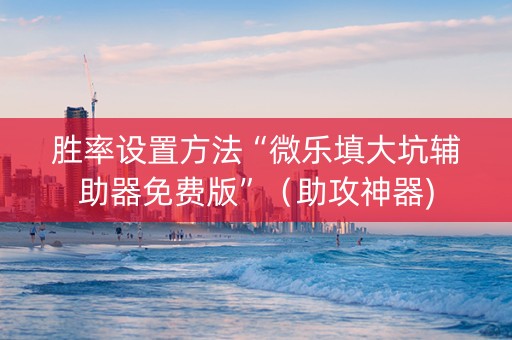 胜率设置方法“微乐填大坑辅助器免费版”（助攻神器)