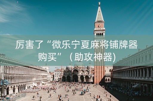 厉害了“微乐宁夏麻将铺牌器购买”（助攻神器)
