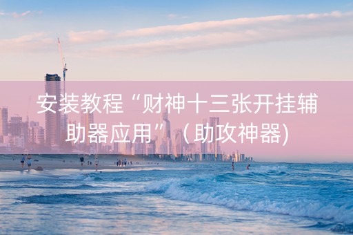 安装教程“财神十三张开挂辅助器应用”（助攻神器)