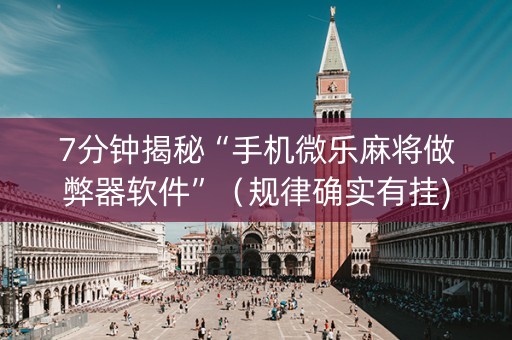 7分钟揭秘“手机微乐麻将做弊器软件”（规律确实有挂)