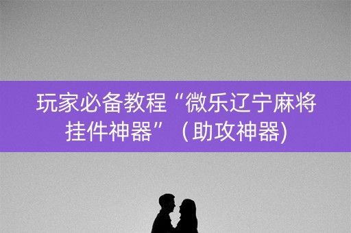玩家必备教程“微乐辽宁麻将挂件神器”（助攻神器)