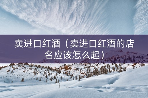 卖进口红酒（卖进口红酒的店名应该怎么起）