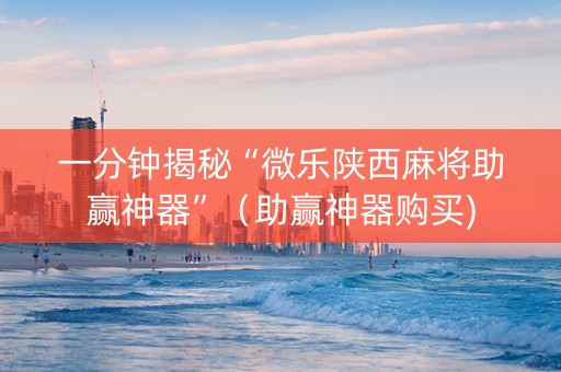 一分钟揭秘“微乐陕西麻将助赢神器”（助赢神器购买)