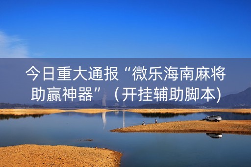 今日重大通报“微乐海南麻将助赢神器”（开挂辅助脚本)