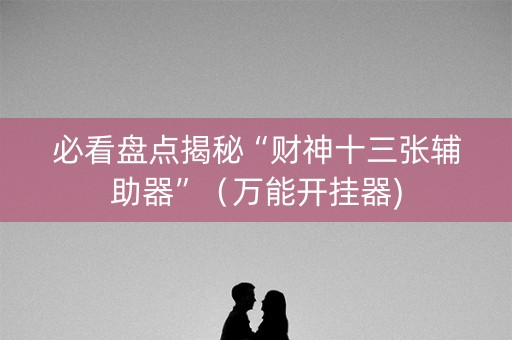 必看盘点揭秘“财神十三张辅助器”（万能开挂器)