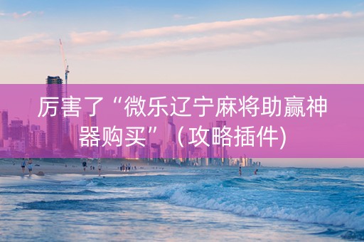 厉害了“微乐辽宁麻将助赢神器购买”（攻略插件)