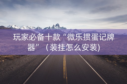 玩家必备十款“微乐掼蛋记牌器”（装挂怎么安装)
