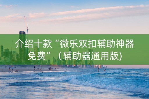 介绍十款“微乐双扣辅助神器免费”（辅助器通用版)