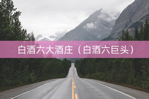 白酒六大酒庄（白酒六巨头）