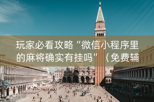 玩家必看攻略“微信小程序里的麻将确实有挂吗”（免费辅助)