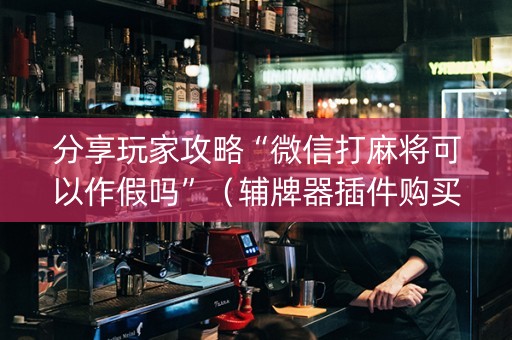 分享玩家攻略“微信打麻将可以作假吗”（辅牌器插件购买)