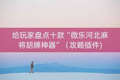 给玩家盘点十款“微乐河北麻将胡牌神器”（攻略插件)