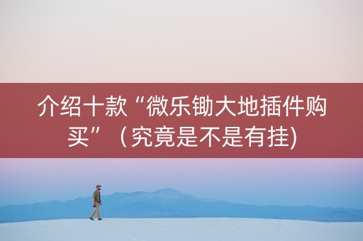 介绍十款“微乐锄大地插件购买”（究竟是不是有挂)