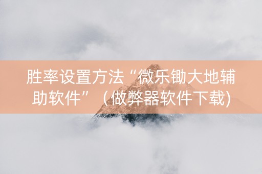 胜率设置方法“微乐锄大地辅助软件”（做弊器软件下载)