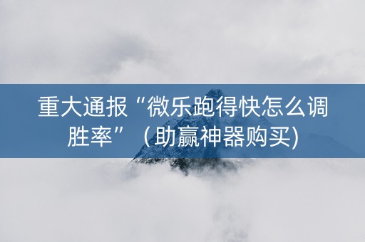 重大通报“微乐跑得快怎么调胜率”（助赢神器购买)