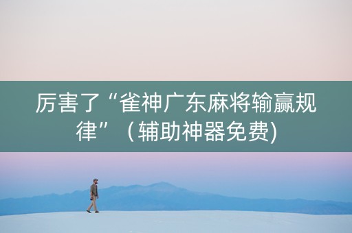 厉害了“雀神广东麻将输赢规律”（辅助神器免费)