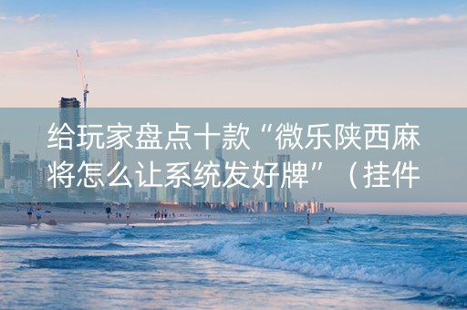 给玩家盘点十款“微乐陕西麻将怎么让系统发好牌”（挂件神器)
