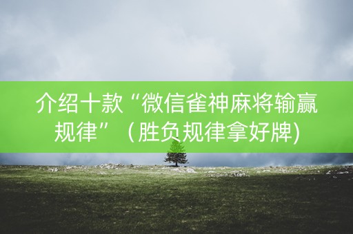 介绍十款“微信雀神麻将输赢规律”（胜负规律拿好牌)